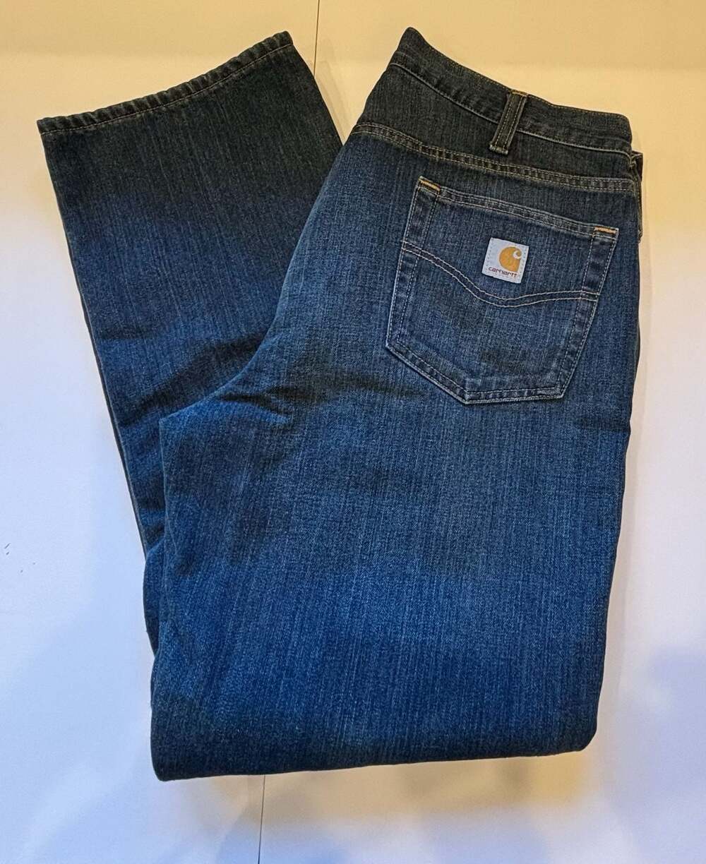 NWOT: Carhartt Men's 40x32 Relaxed Fit Fleece-Lined Denim Jeans Dark Wash